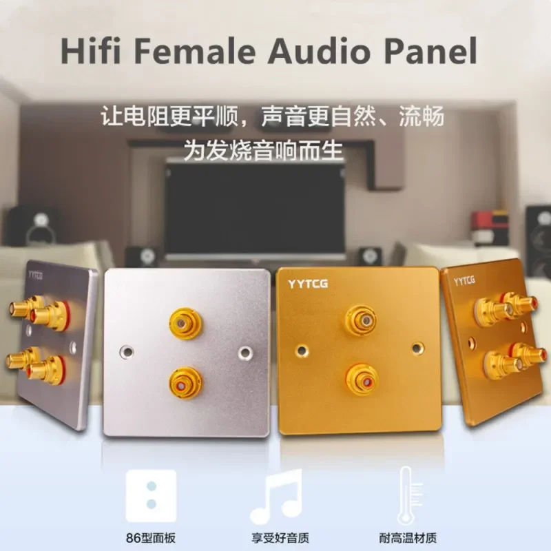 RCA Audio Panel Mount Sockets CMC RCA Jack Female Acoustic Speaker Terminals RCA Chassis Faceplate Amplifier Board Binding Post