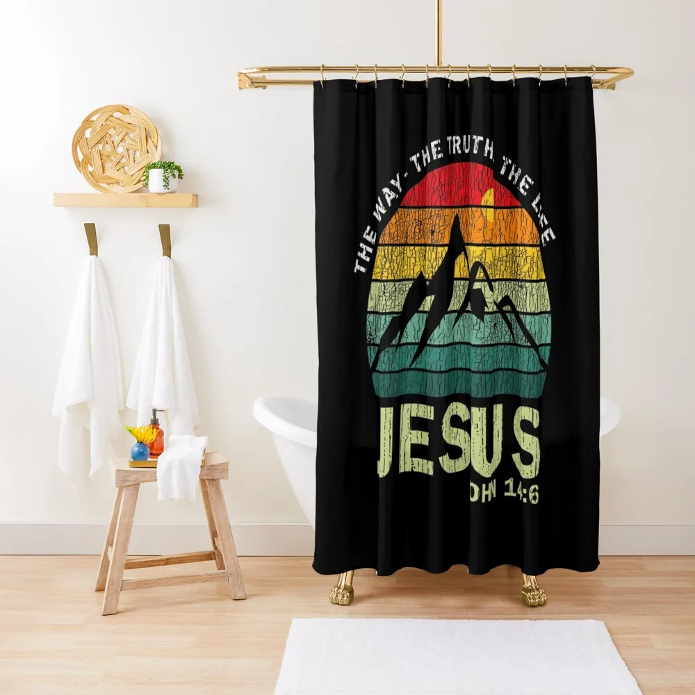 The Way The Truth The Life Jesus John 14:6 Shirt For Women, For Men, For Kids, Gift Christian Shower Curtain