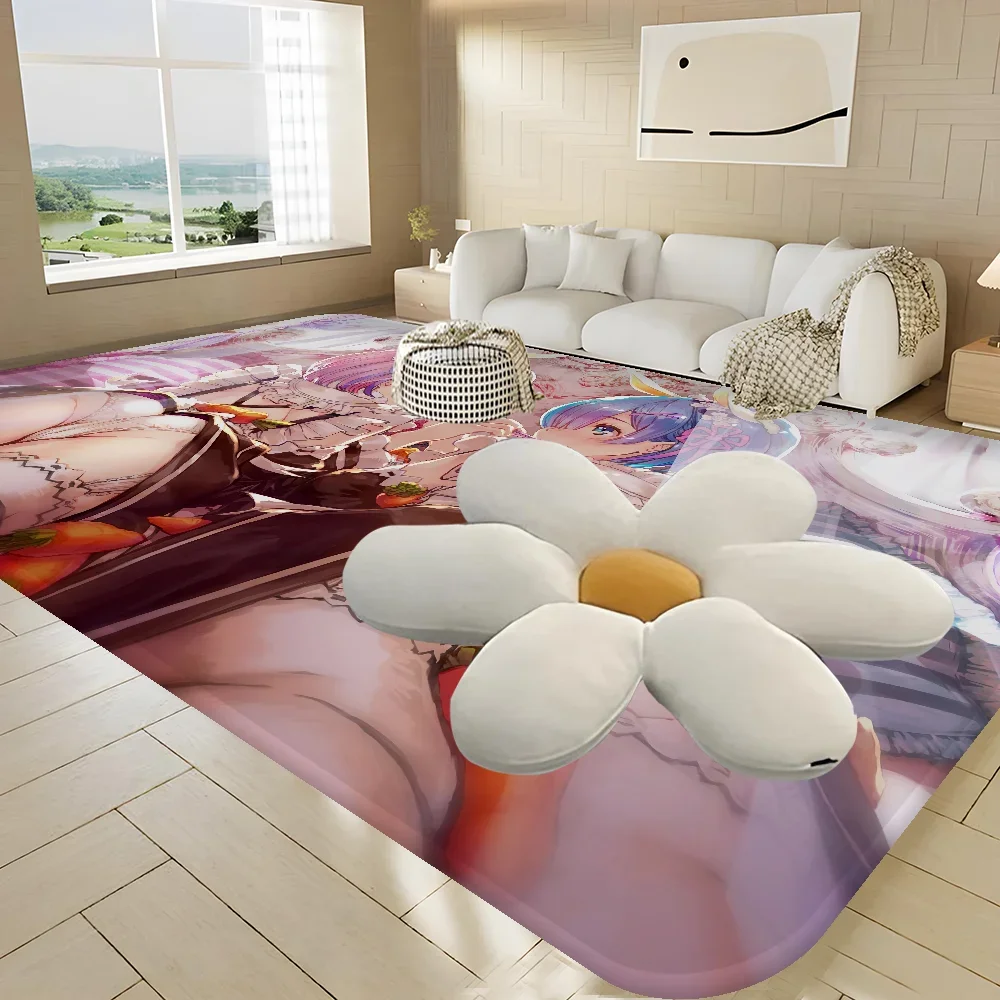 أنيمي مثير فتاة الحمار غرفة الحصير أرخص المضادة للانزلاق غرفة المعيشة الحديثة شرفة المطبوعة السجاد المنزلية