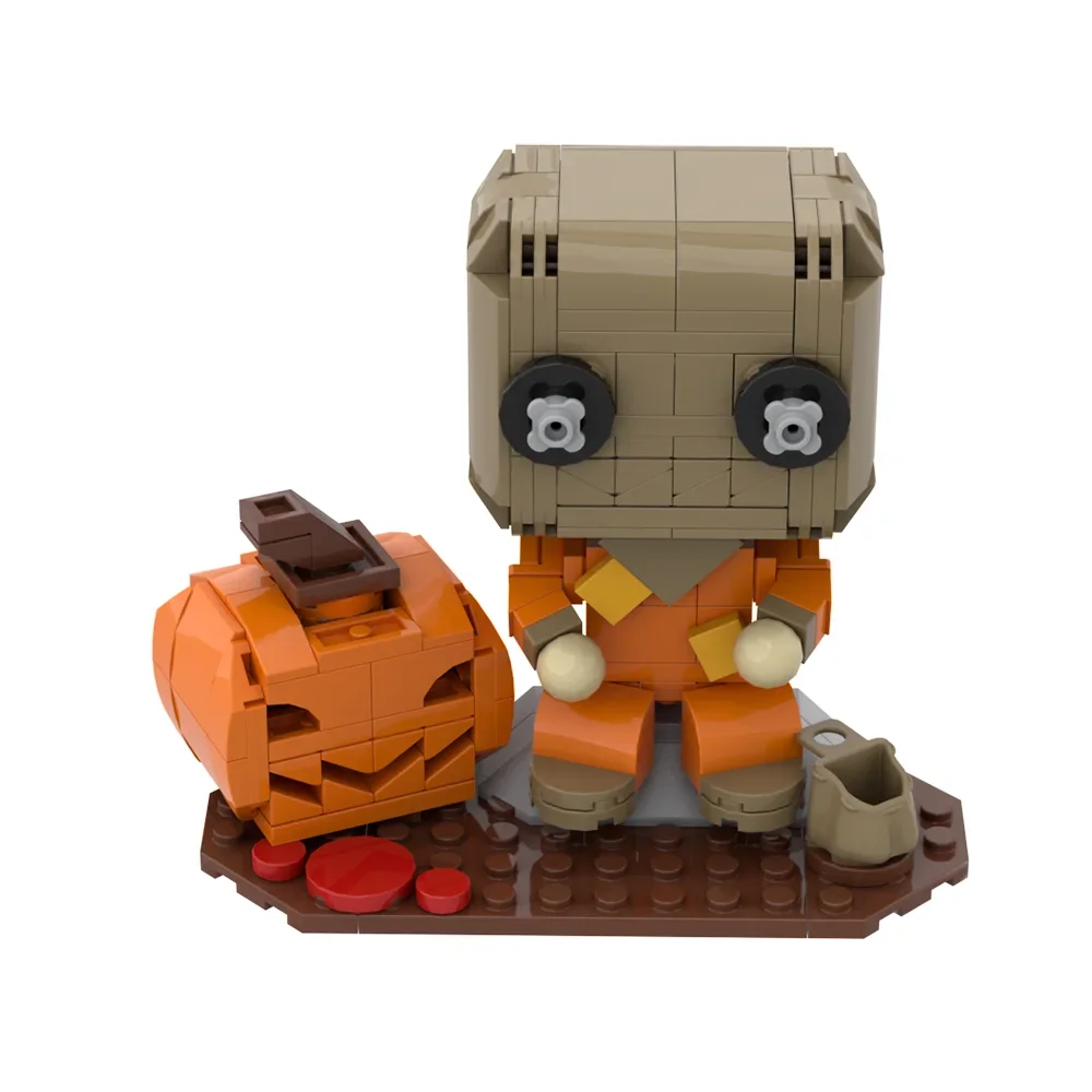 Moc Creativiteit Halloween Trickrs Traktatie Brickheadzs Bouwstenen Pompoen Man Ghost Monster Bakstenen Model Speelgoed Voor Kinderen Cadeau