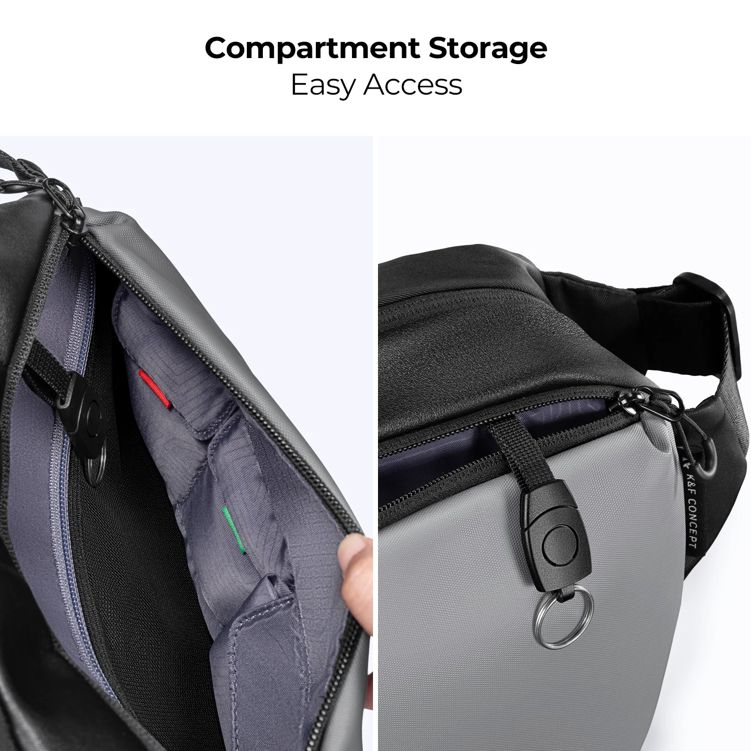 K&F Concept Portable Single Shoulder Camera Bag Multi-functional Waterproof Photography DSLR Lens Handbag with Tripod Bag