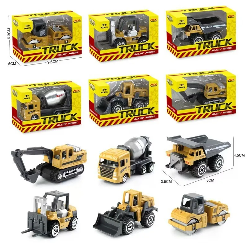 1:64 alloy car model sliding toy metal engineering vehicle urban traffic toys for boys and girls