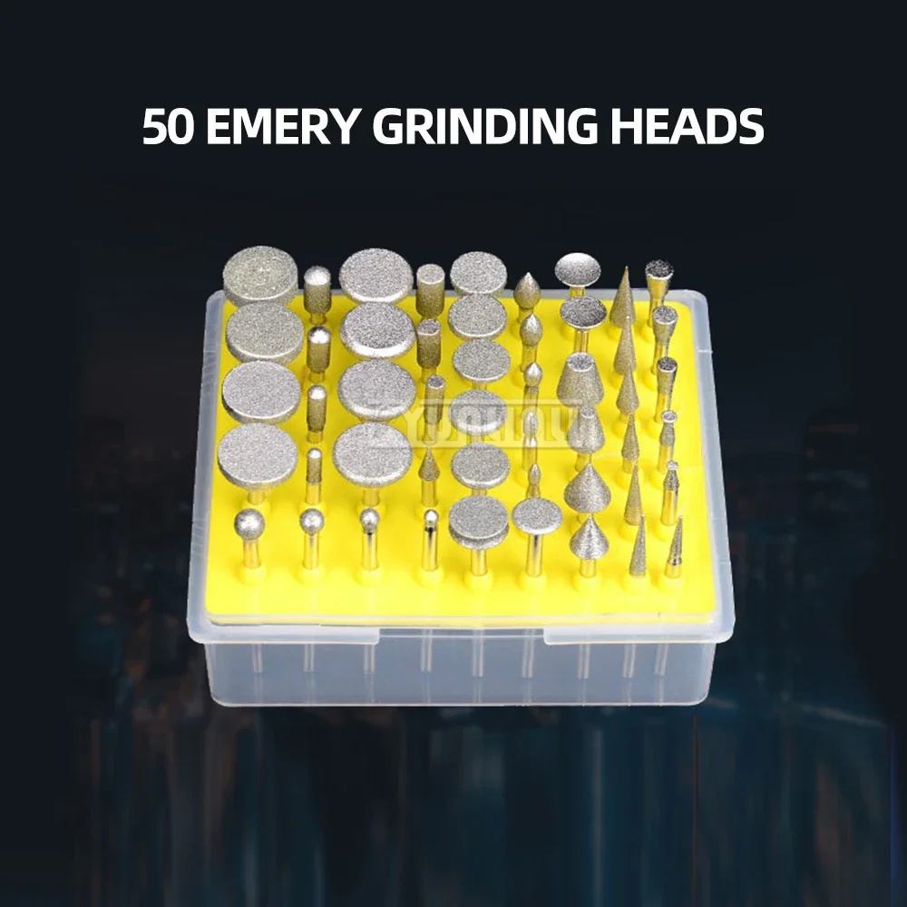 

50PCS Diamond Carving Grinding Heads, Jade, Dense Wax, Rough Stone, Polished, Peeled, Diamond Sand, Grinding Needles 2025 NEW