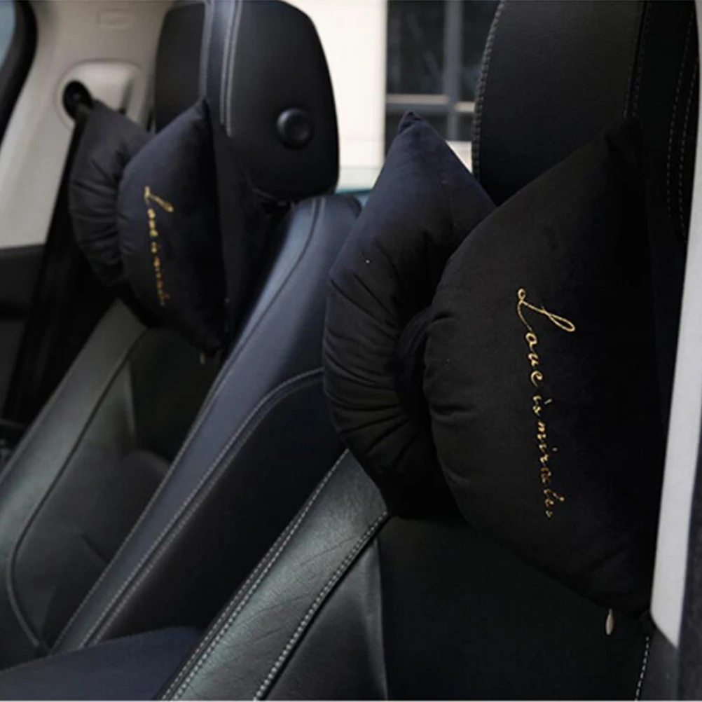 

Car Headrest Pillow Neck Support Universal Fit All Vehicles BowShape Practical Protect Neck Relax Muscles