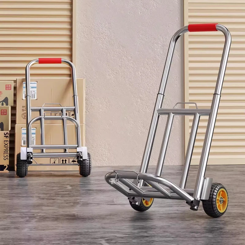 

Pull goods flatbed truck Household goods handling hand Pull express trolley