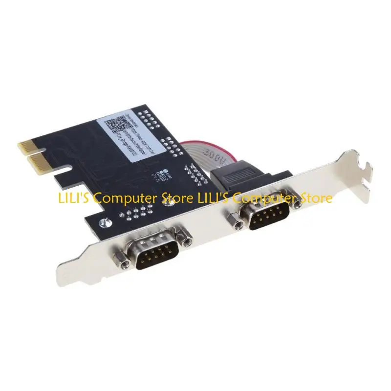 A52B 2-Port Dual DB9 RS232 / المنفذ التسلسلي PCI لبطاقة محول Express PCIe AX99100