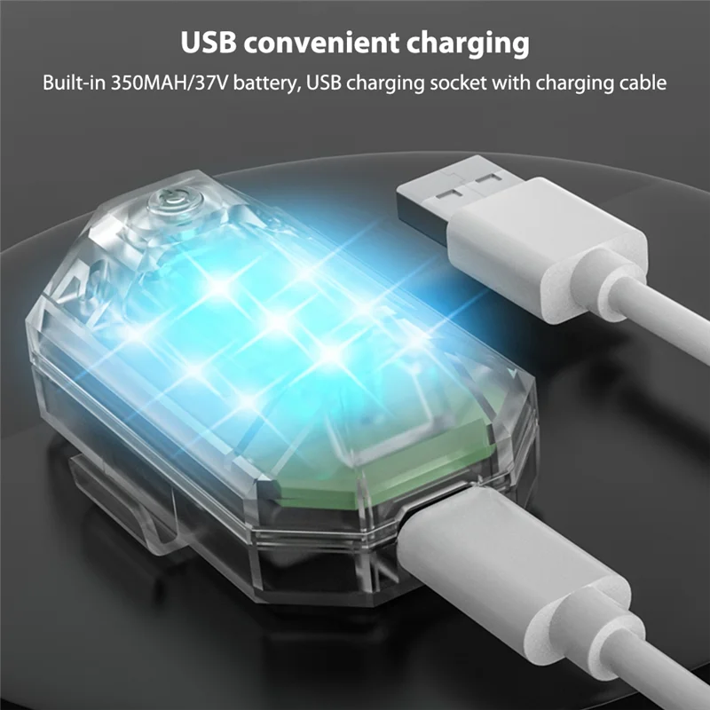 Wireless Remote Control LED Strobe Light For Car Motorcycle Bike 7 Colors Anti-Collision Flash Warning Lamp-A27R