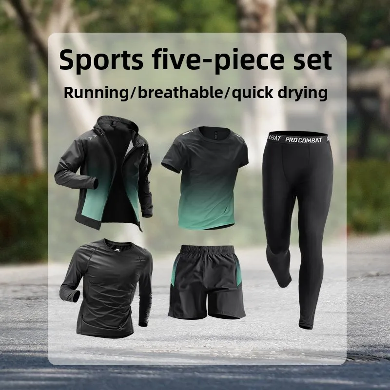 

Men's Sports Suit Quick-Dry Running Training Fitness Wear Fall Winter Morning Runs Track Field Equipment Men's Sportswear Set