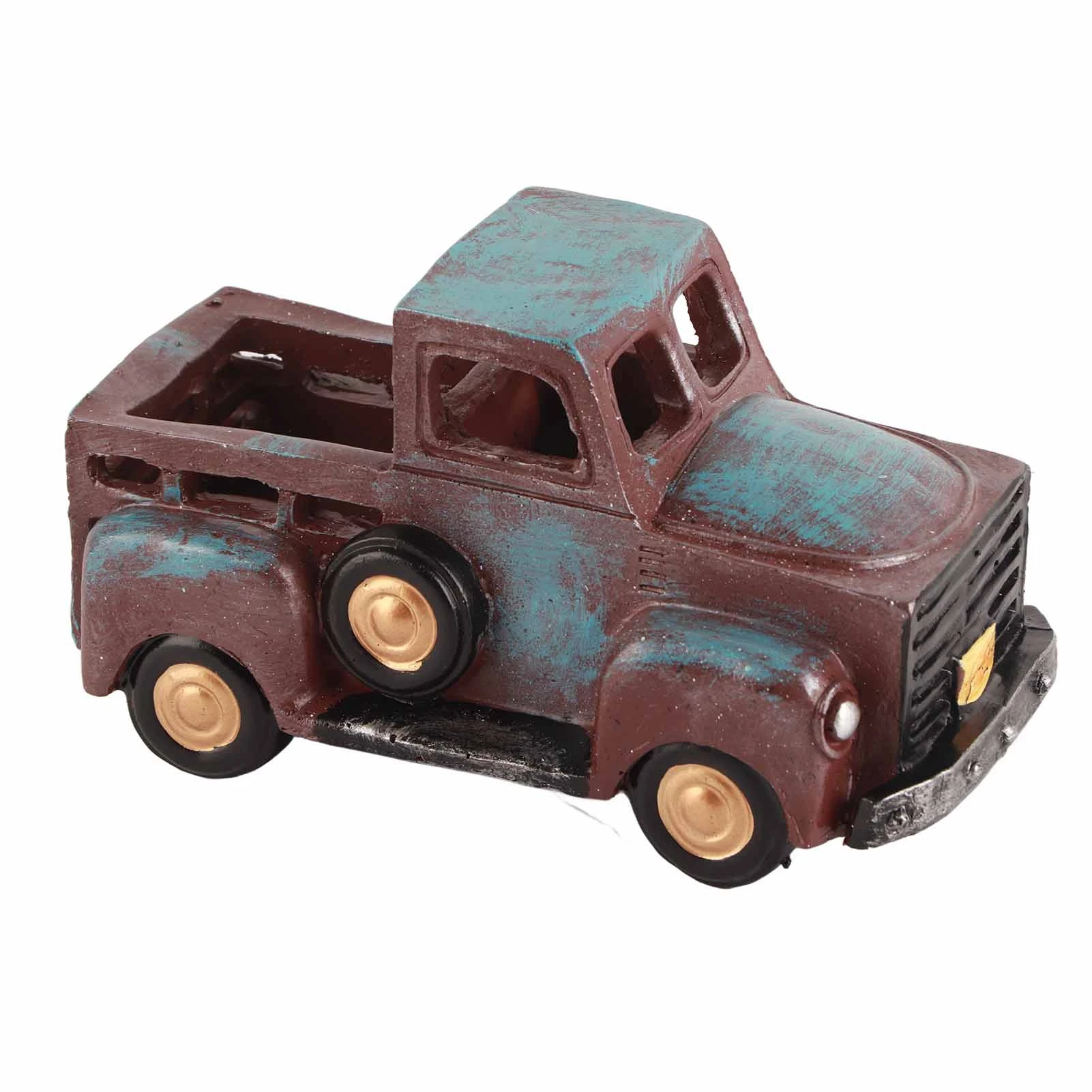 

Farmhouse Truck Flower Arrangement – Rustic Resin Truck Planter for Spring & Summer Country Table Decoration