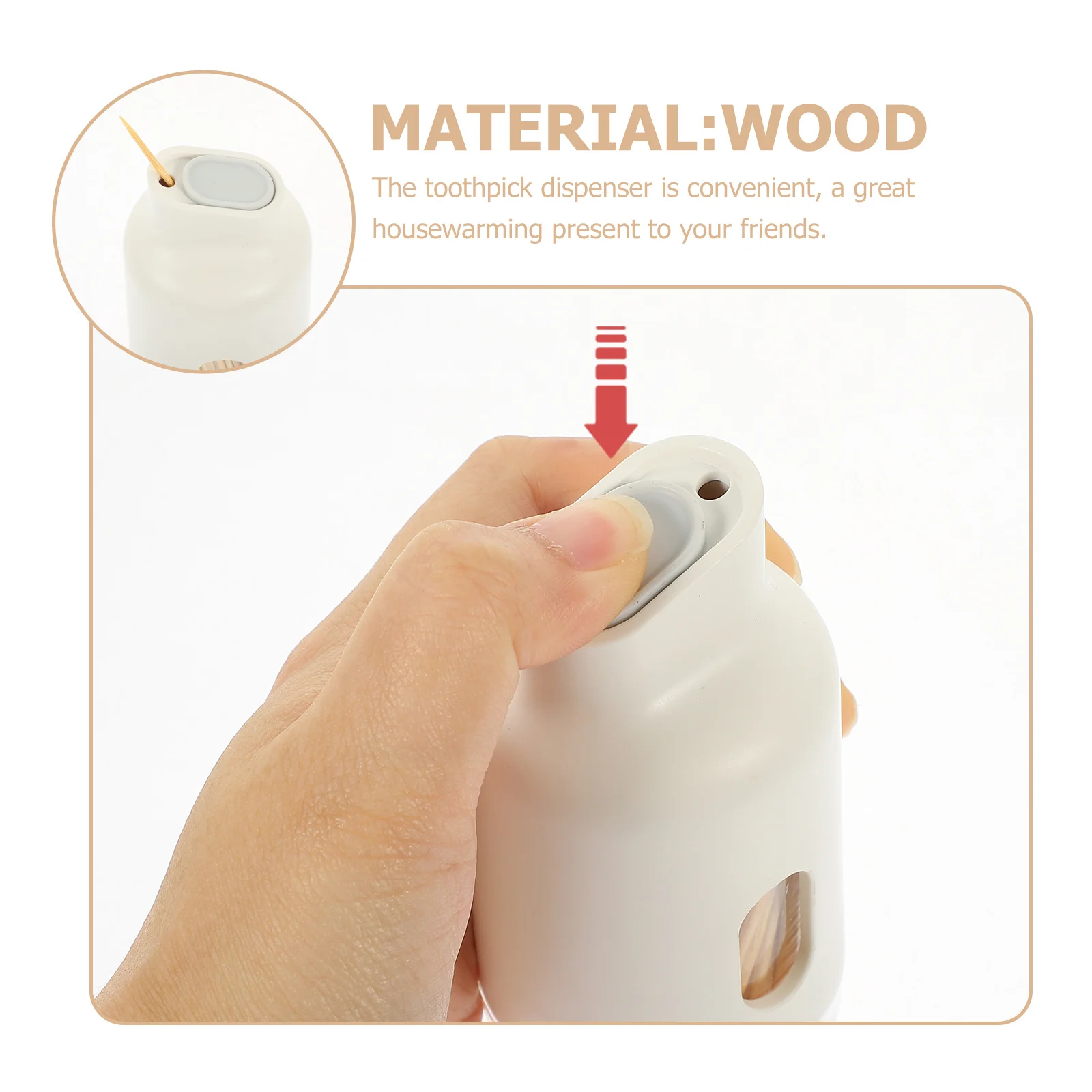 

Household Toothpick Holder Durable Delicate Container Dustproof Desktop Box Kitchen Restaurant Home Accessories