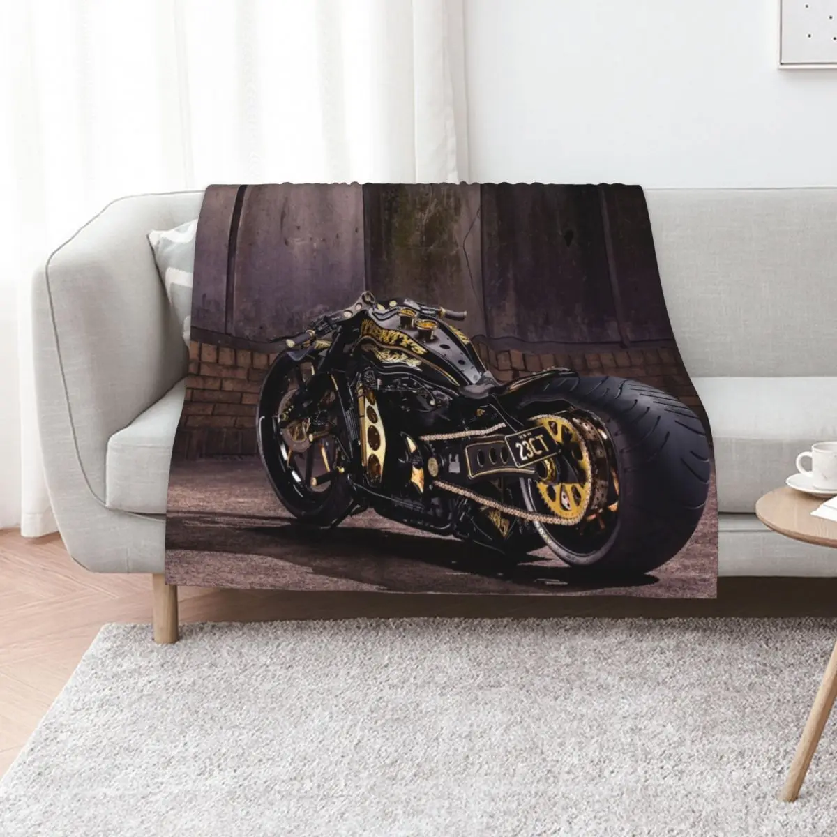 Smith Concepts' Bagged and Blown VROD Throw Blanket for winter Single Decorative Beds for sofa Nap Blankets