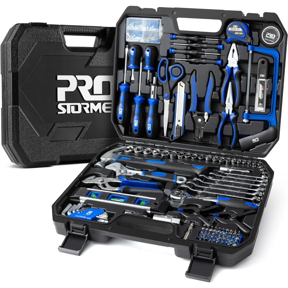 

Prostormer 259-Piece Tool Set, General Home/Auto Repair Tool Kit with Plastic Storage Toolbox, Complete Household Tool Box