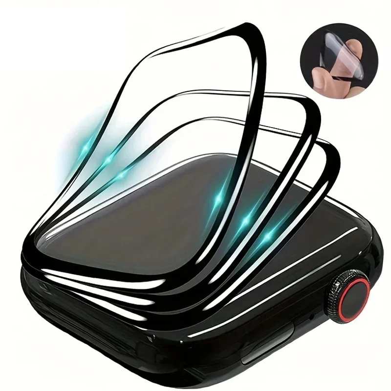 Geeignet für Apple Watch Series 10 9 8 7 6 5 SE Ultra-2 (nicht gehärtetes Glas) Displayschutzfolie 49-45-42-46mm 44/41mm Zubehör