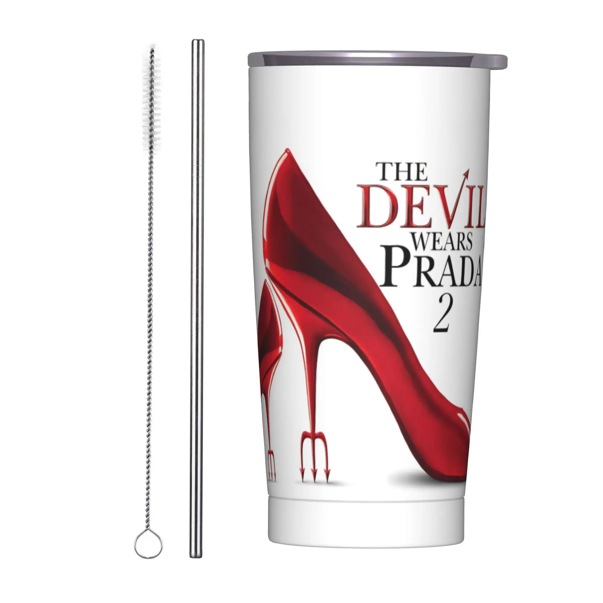 Vaso Térmico The Devil Wears Pradas 2, Taza de Café con Aislamiento al Vacío, Termo, Taza para Exteriores, Botella de Agua de 20oz