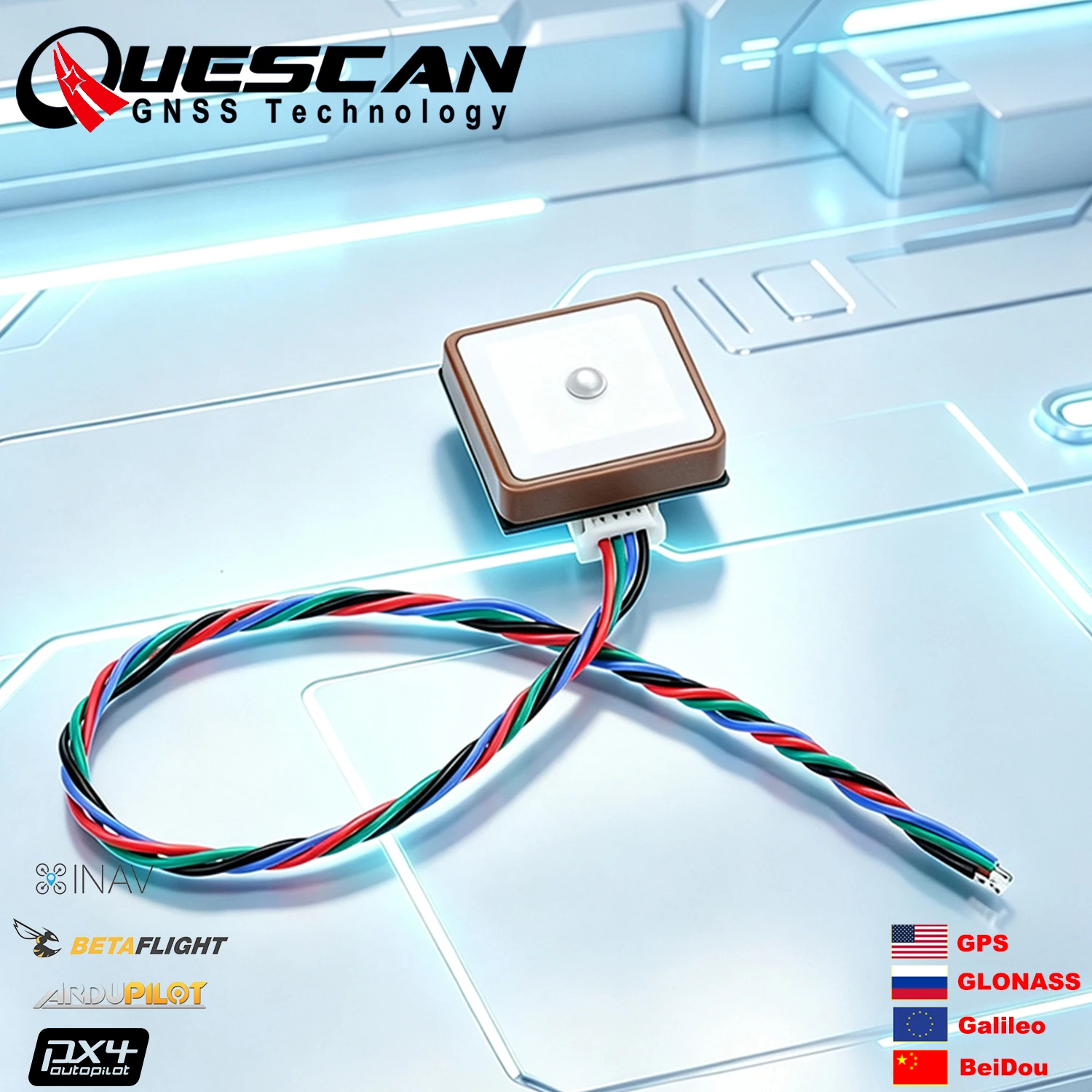 QUESCAN AN181 UBX M10 10Hz GPS GNSS Module Flight Controller FPV HGLRC GEPRC FlyingRC DAKEFPV SpeedyBee GPS INAV Betaflight GPS
