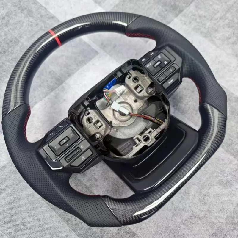 

Руль из углеродного волокна GR для rav4, совместимый с Camry Land Cruiser FJ Corolla Yaris Fortuner, кожа на заказ