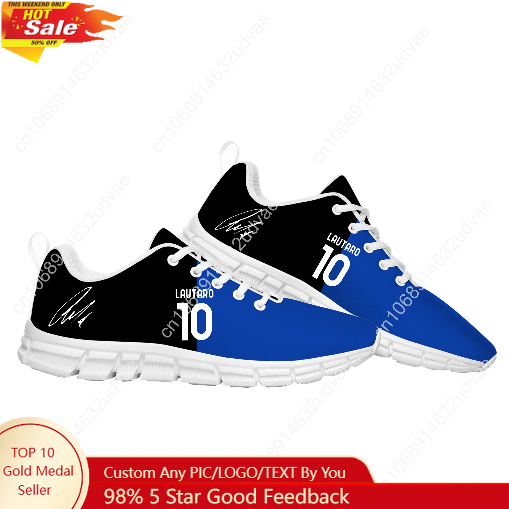 

Lautaro NO.10 Sports Shoes Mens Womens Teenager Sneakers Argentina Soccer Star Casual Custom Made Couple Shoes White