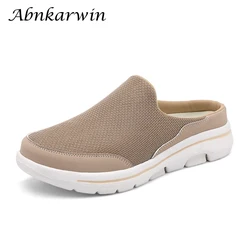 Summer Slip On Mesh Half Shoes For Men Women Slippers Lightweight Comfortable Breathable Big Size 47 48 For Dropshipping