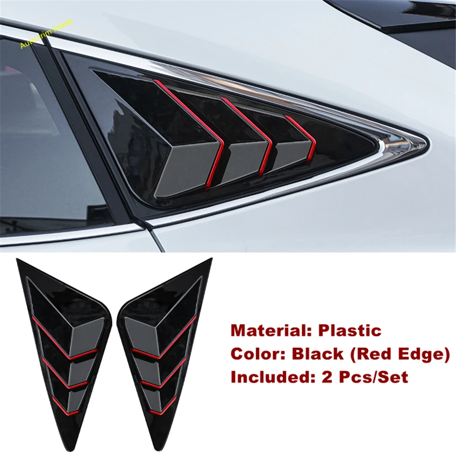 Rear Window Louver Shutter Outside Vent Decor Panel Cover Trim For Toyota Venza / Harrier 2021 2022 2023 2024 Car Accessories