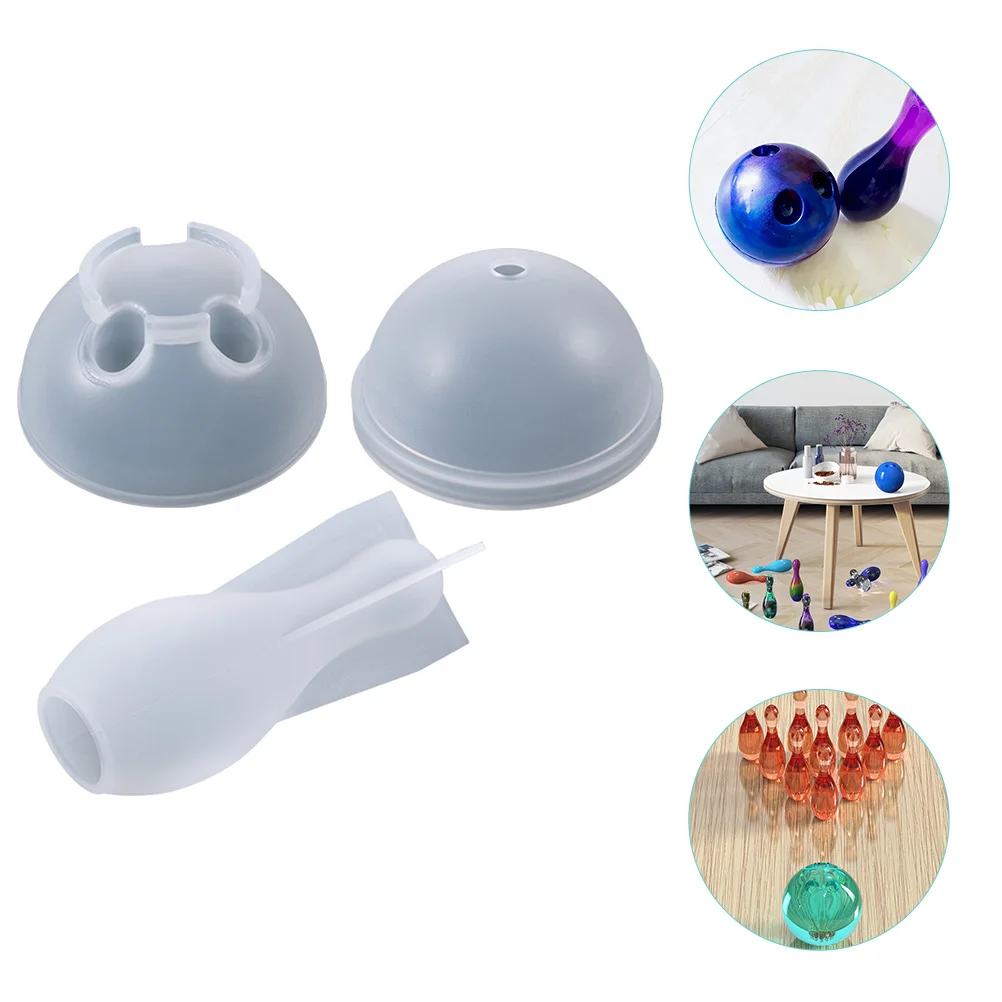 

1 set 1 Set Bowling Making Durable Silicone For Diy Home Decor Desktop Ornament Casting Epoxy Resin Crafts Handmade Gift Mold