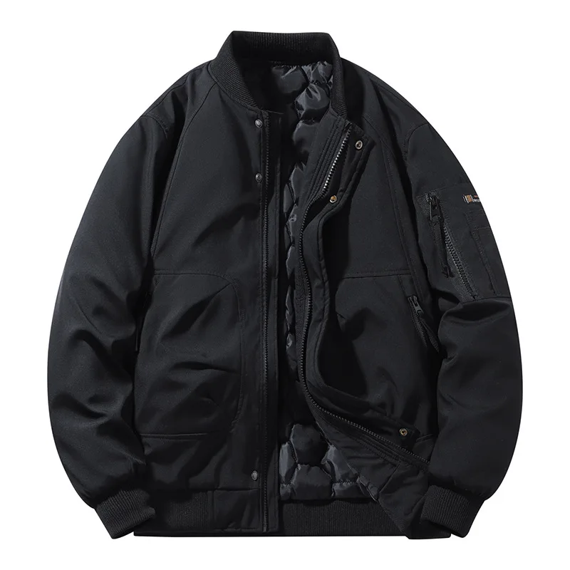 Men's plus Size Air Force Pilot Jacket American Casual Cotton-Padded Quilted Stand-Up Collar Clothing Trend