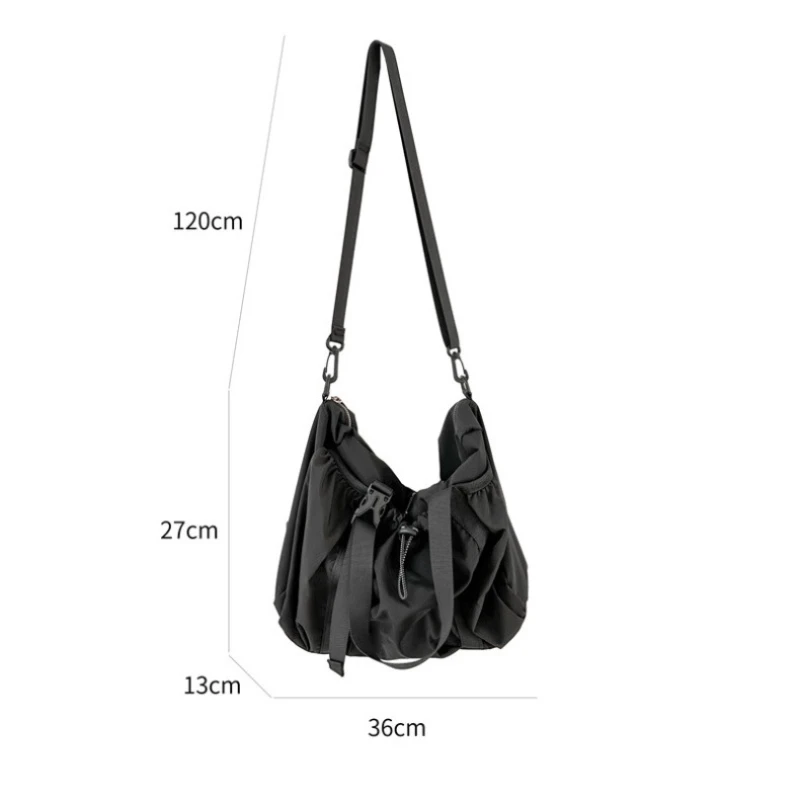 Lazy Style Large Capacity Travel handbag Unisex Lightweight Nylon Fabric Crossbody Travel Bag Leisure Single Shoulder Tote bag