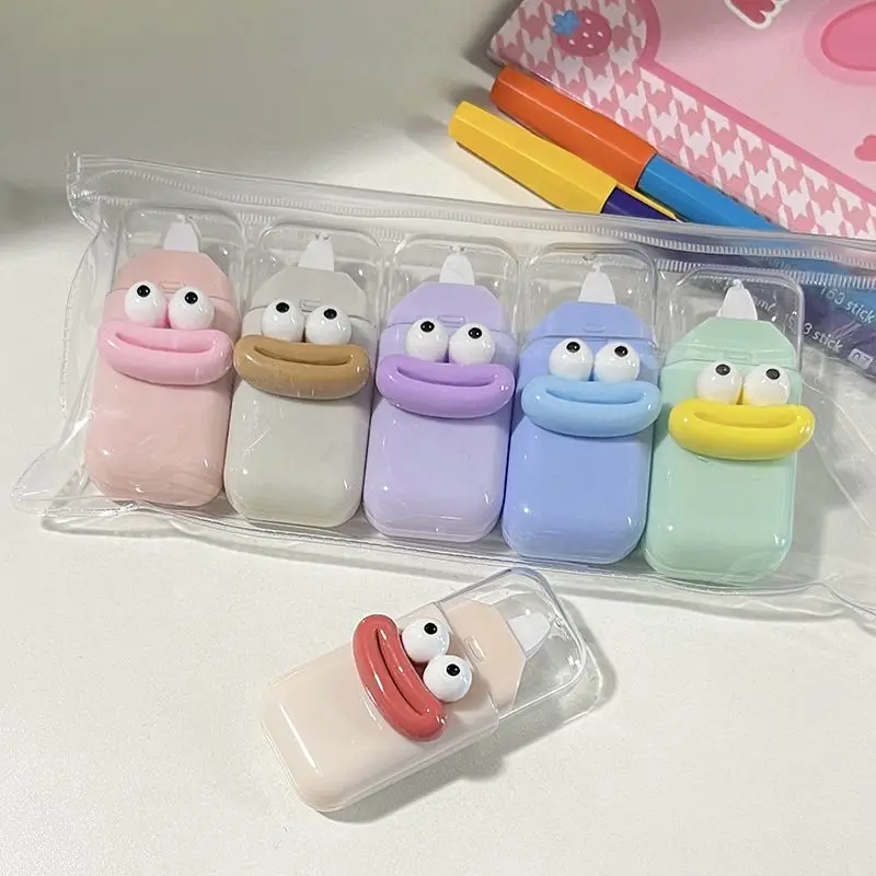 

6PCSUgly MOE series correction beaver school supplies wind high appearance level cartoon modification belt convenient