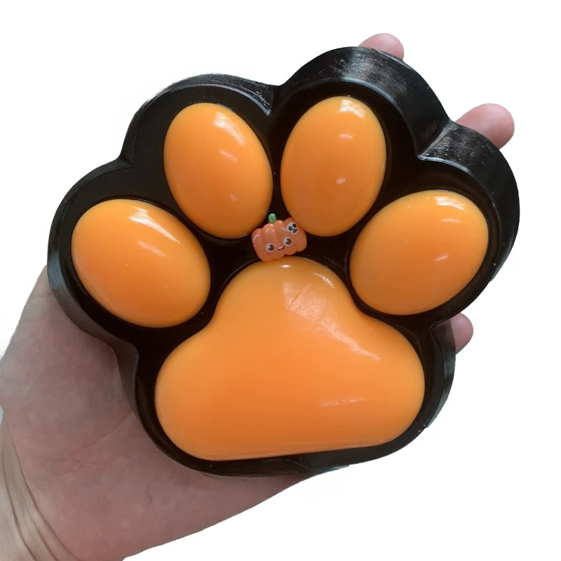 Simpatico giocattolo antistress con zampa di gatto squishy, gelatina morbida, giocattolo da spremere, gadget per bambini e adulti, regali anti-ansia di Natale, giocattolo da spremere
