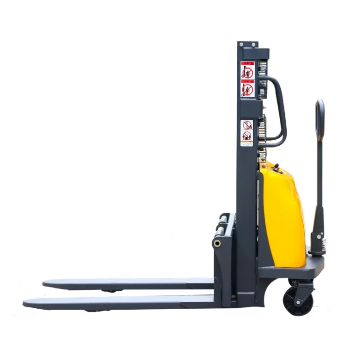 

all electric walking forklift 1500kg Self -loading Semi Electric Stacker Small space use fork lift