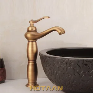 High tap to bathroom sink, old bronze, brass mixer, solid copper, luxury, European style, bathroom taps, crane 12 Main Sales Tap Lavabo Luxury - №10