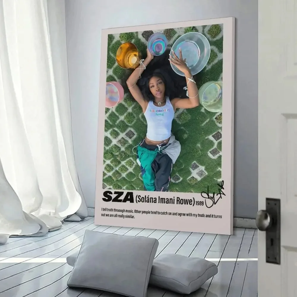 Pop Singer SZA Sos Music Album Poster Rapper Aesthetic Ctrl Deluxe Canvas Print Home Decoration for Wall Art Mural Room Decor