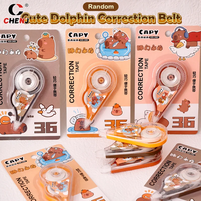 Cartoon Durable Capybara Correction Tape Portable Large Capacity Correction Tape Cute School Supplies Student Stationery Gifts