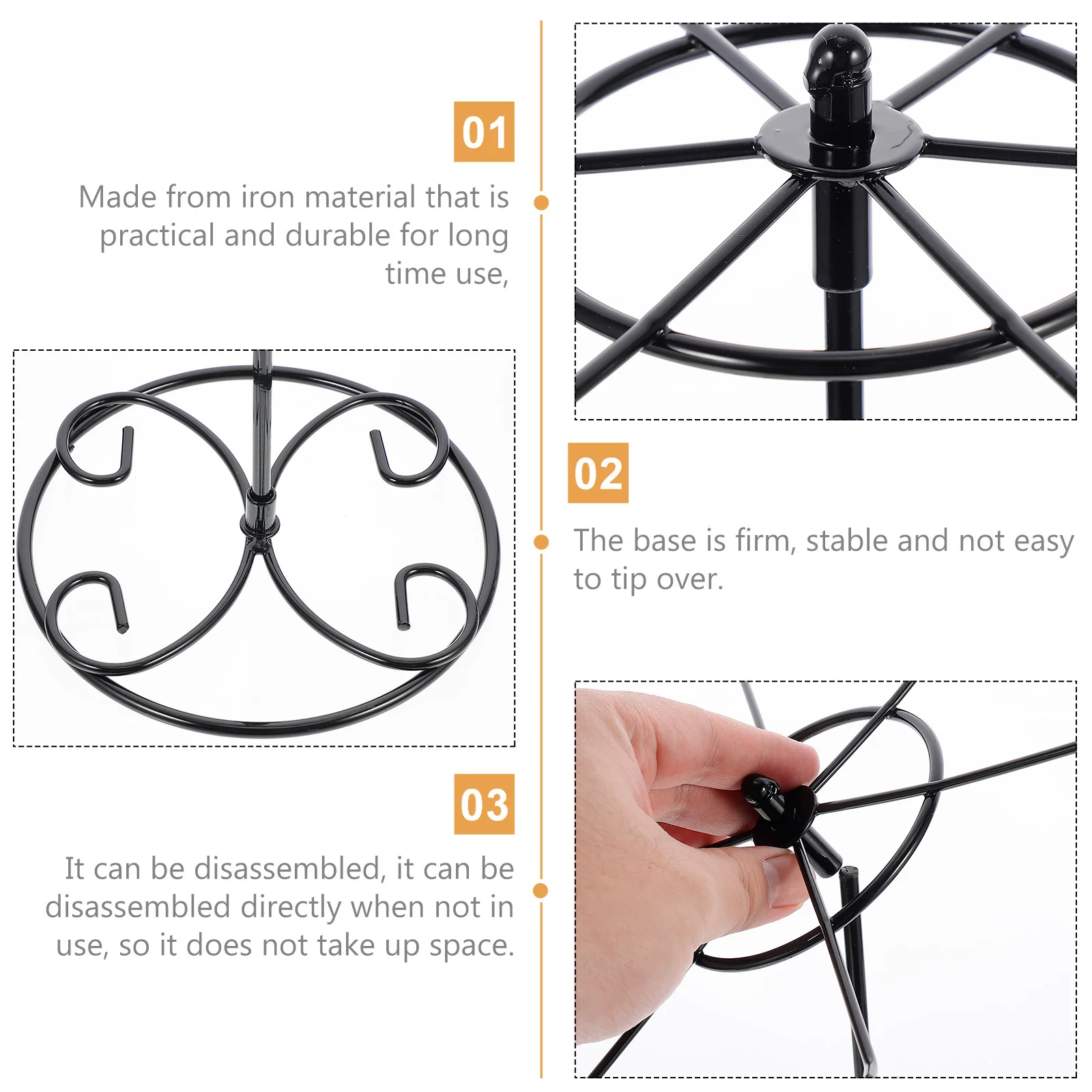 

Jewelry Display Stand Rotating Wrought Iron Necklace Bracelet Earring Holder For Women Wedding Gift Storage Rack