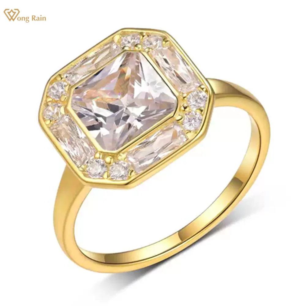 

Wong Rain, твердое серебро 925 пробы, 3EX VVS1 D, цвет 2 карата, настоящие муассанитовые бриллианты, драгоценные камни, обручальные кольца, ювелирные изделия для женщин