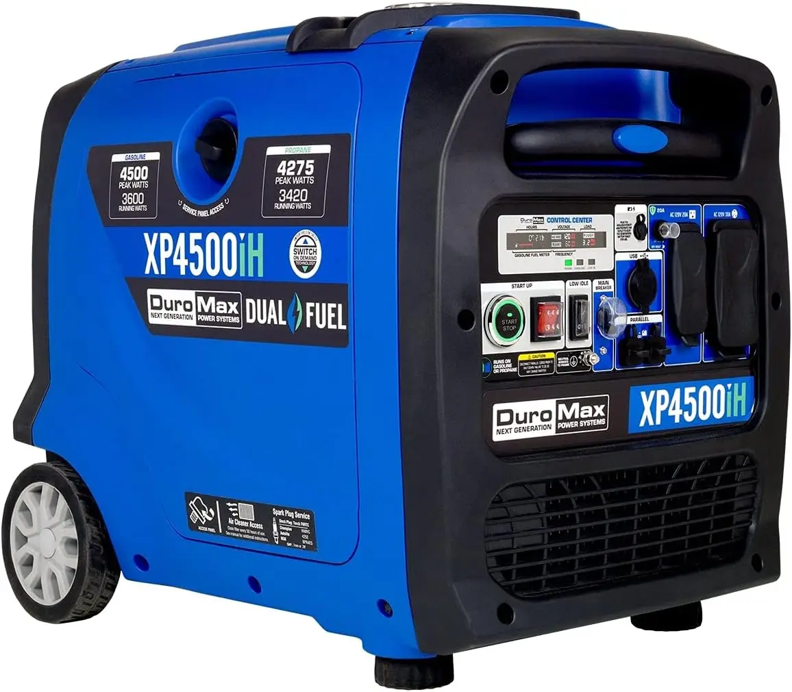 XP4500iH 4500-Watt 223cc Dual Fuel Digital Inverter Hybrid Portable Generator, Black/Blue