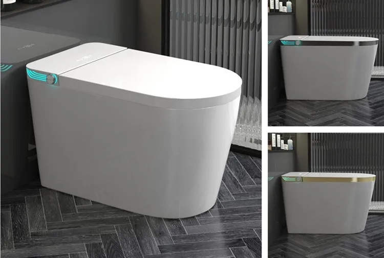 Automatic Water Spray One Piece Auto Flush Smart Toilet Luxury Bathroom Ceramic WC Intelligent Smart Toilet Bidet