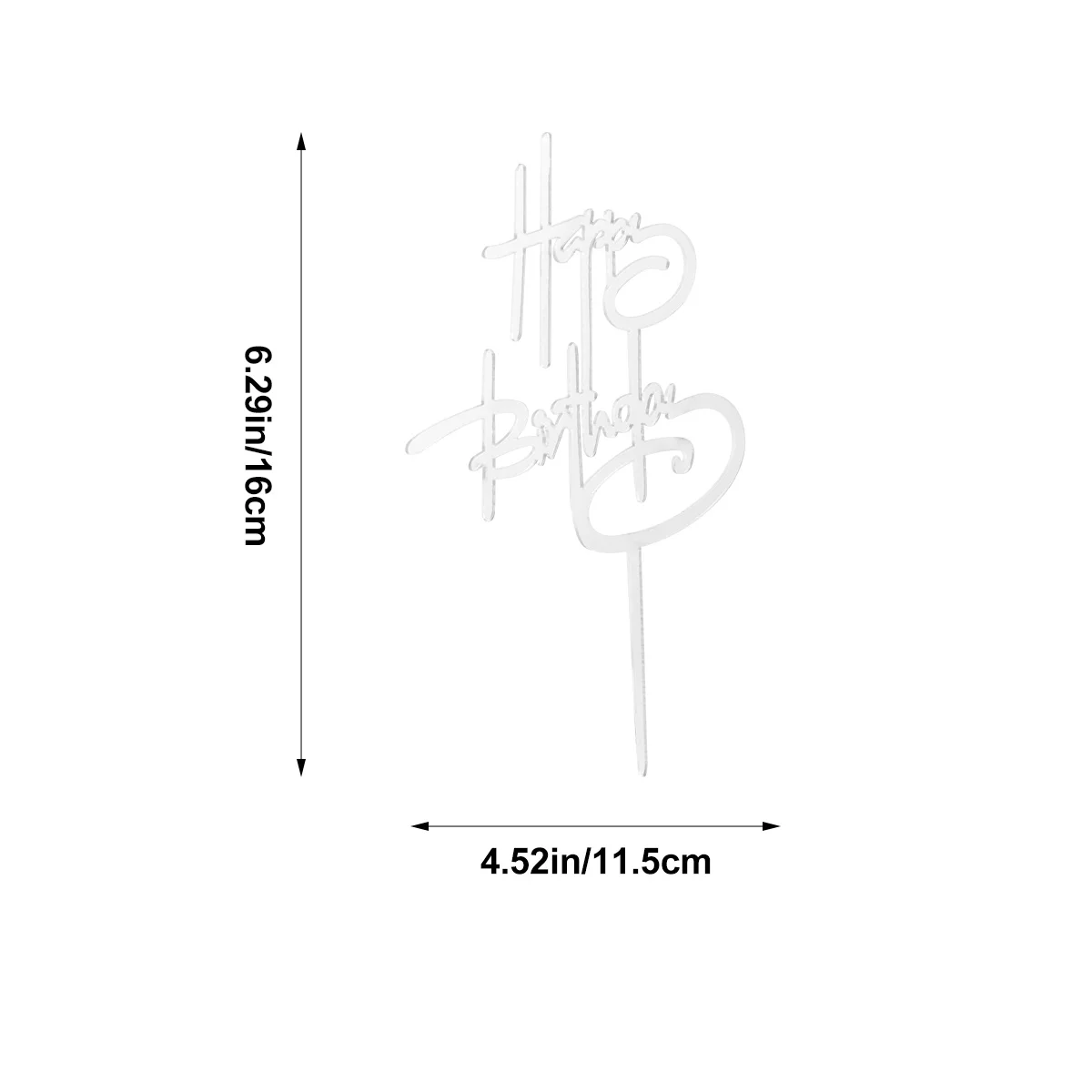 10pcs Birthday Topper Acrylic Cake Inserts For Party Shower Happy Birthday Decoration Cake Topper