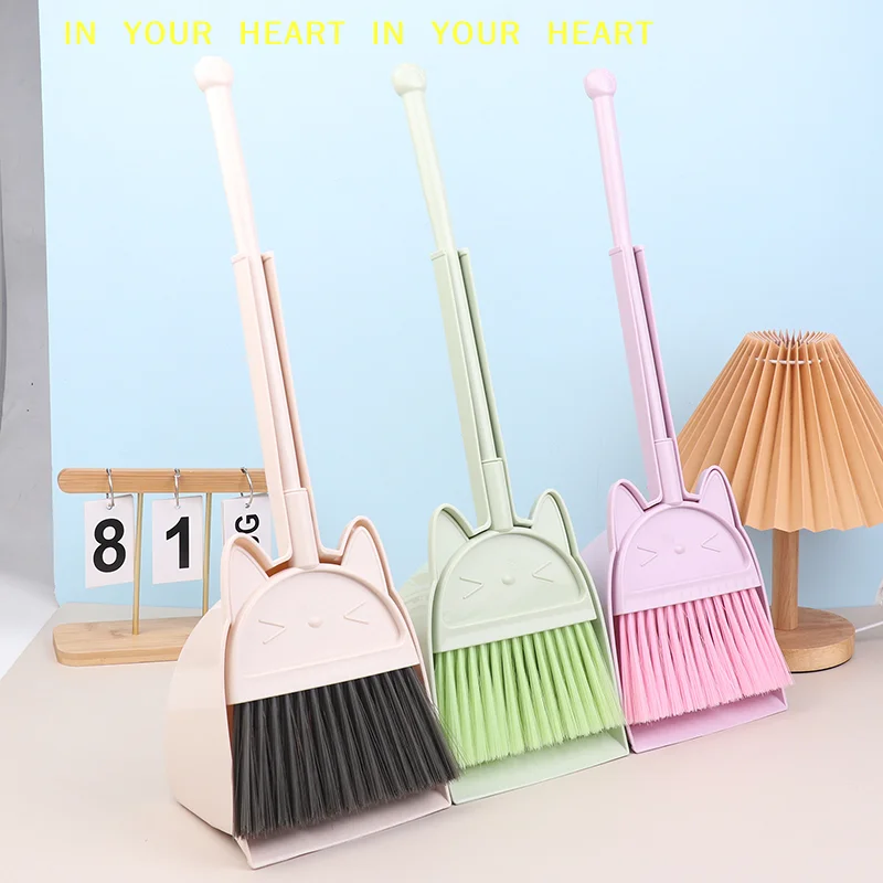 Kids Outdoor Broom - 【X】1 Set Cartoon Flexible Bristles Kids