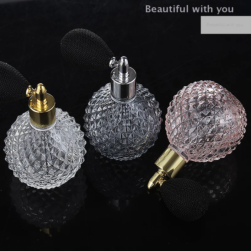 빈티지 유리 향수병 아토마이저 포함 빈 화장품 미니 리필용 병