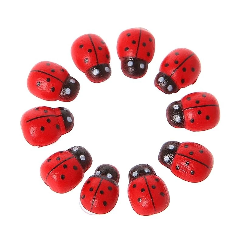 F92B 10pcs Mini Ladybird красная жук