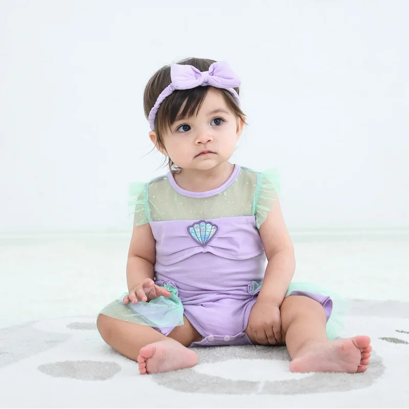 فستان بذلة حورية البحر للأطفال ، زي ذيل حورية البحر للأطفال الصغار ، فستان تنكري للحفلات ، ملابس زاحفة للفتيات ، أكمام قصيرة