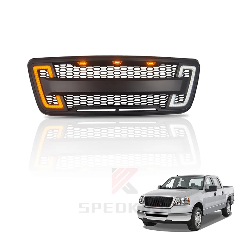 

Spedking 2004-2008 Car Accessories Front Grill With LED Turn Light For Ford f150 Grille