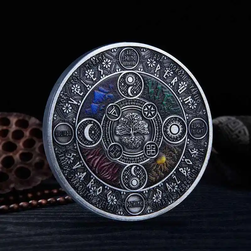 

Niue Life Tree Array Diagram Yin-Yang Sun God Nickel Ancient Silver Commemorative coin