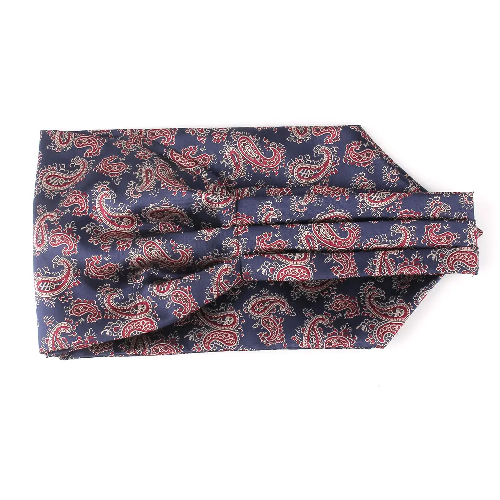 Cashew Tie For Men Women Wedding Formal Cravat Ascot Ties Scrunch Self British Gentleman Polyester Soft Paisley Neck Tie Luxury