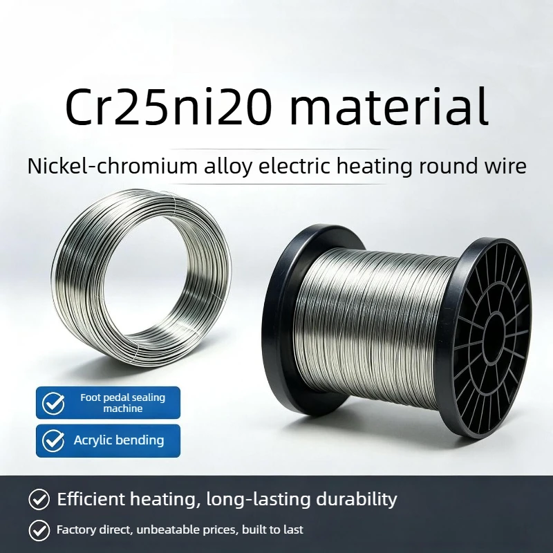 Cr25Ni20 Nickel‑Chromium Resistance Wire High Temp Electric Heating Wire For Foam Sponge Cutter Sealing Machine 1KG