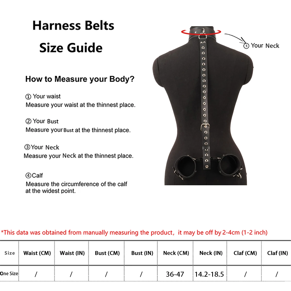 طوق الرقيق مع الأصفاد وحزام التثبيت، قوطي مثير، طوق مع أصفاد، لعبة الجنس للأزواج