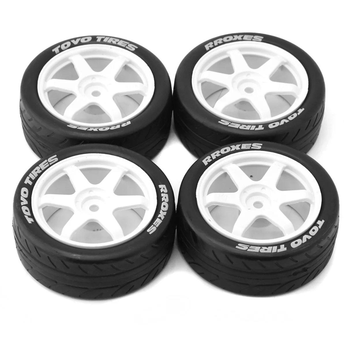 4Pcs 68mm 1.9 Inch Rubber Wheel Rim Tire Deadlock for 1/10 RC Crawler Car Axial SCX10 HSP Redcat Traxxas 90046 RC4WD