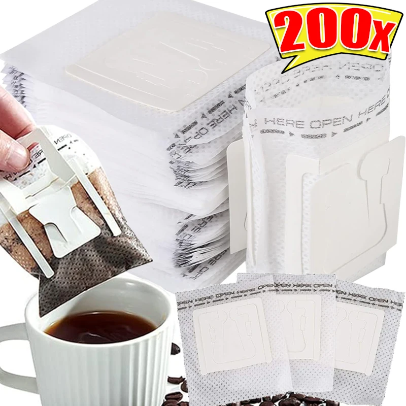 Portable Coffee Filter Bags Disposable Drip Coffee Paper Pack Hanging Ear Espresso Eco-Friendly Paper Kitchen Tea Making Tools