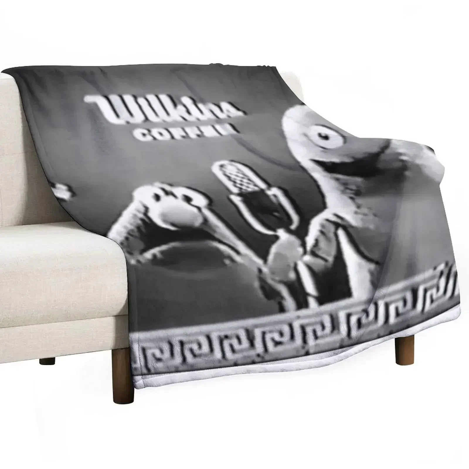 Wilkins coffee b&w Throw Blanket Heavy Nap Bed covers Blankets