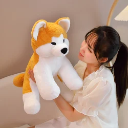 Lovely Cartoon Akita Dog Plush Toy Soft Shiba Inu Puppy Stuffed Animal Dolls Accompany Baby Sleeping Pillow For Girls Kids Gifts